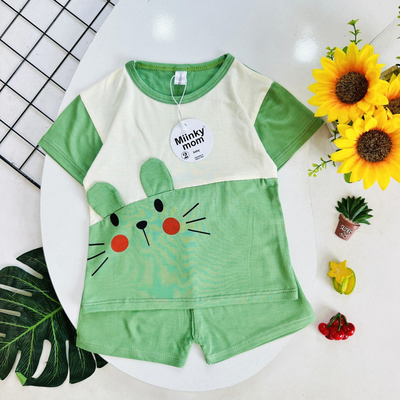 Đồ bộ bé trai , đồ bộ bé gái cộc tay thun lạnh cho bé từ 5kg đến 15kg - JKIDSVN