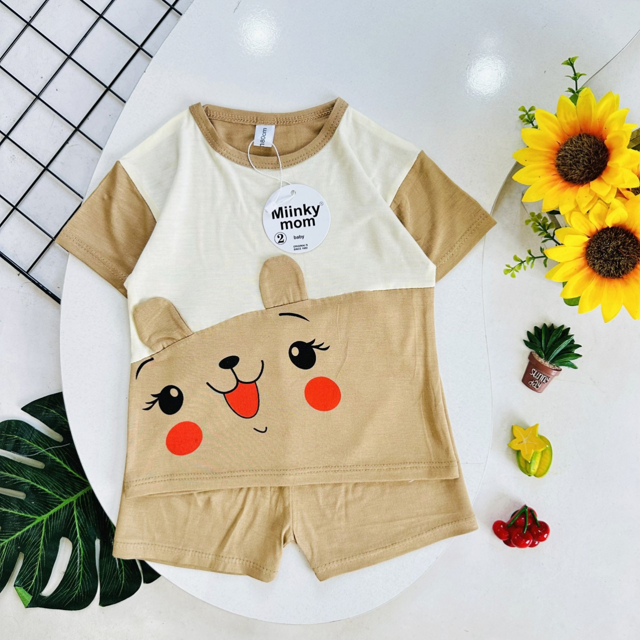 Đồ bộ bé trai , đồ bộ bé gái cộc tay thun lạnh cho bé từ 5kg đến 15kg - JKIDSVN