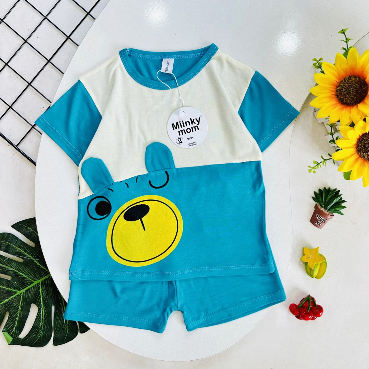 Đồ bộ bé trai , đồ bộ bé gái cộc tay thun lạnh cho bé từ 5kg đến 15kg - JKIDSVN