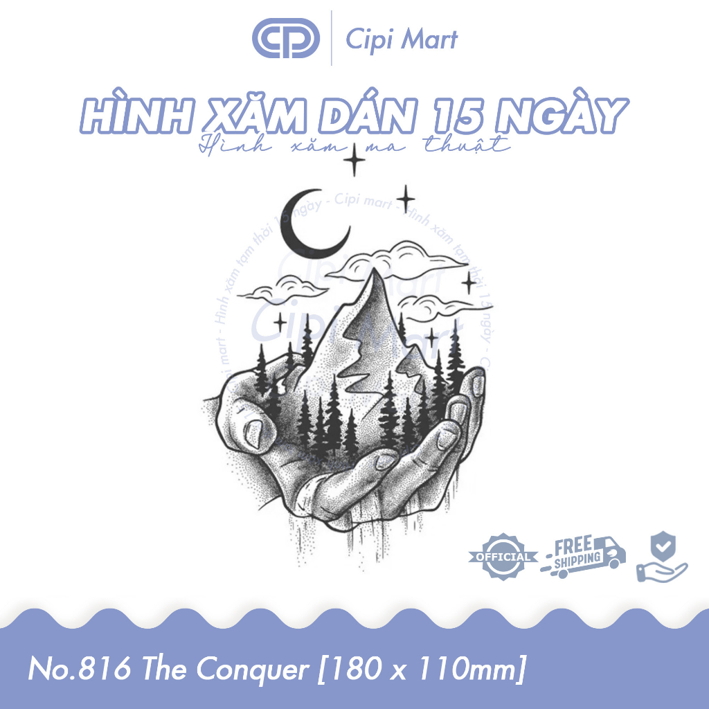 CIPI MART - Hình xăm tạm thời 15 NGÀY - chống nước, cọ xát 816