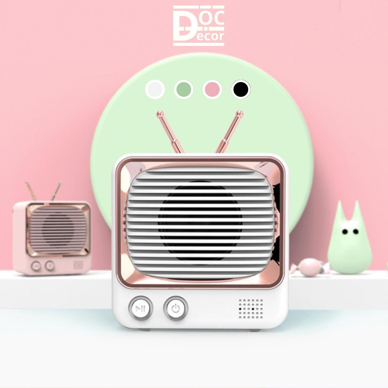 Loa Bluetooth mini DW02 Vintage Retro âm thanh 3D, Decor phòng ngủ, Quà tặng