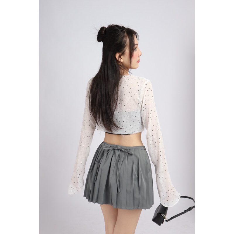 PLEATED SKIRT chân váy xếp ly y2k