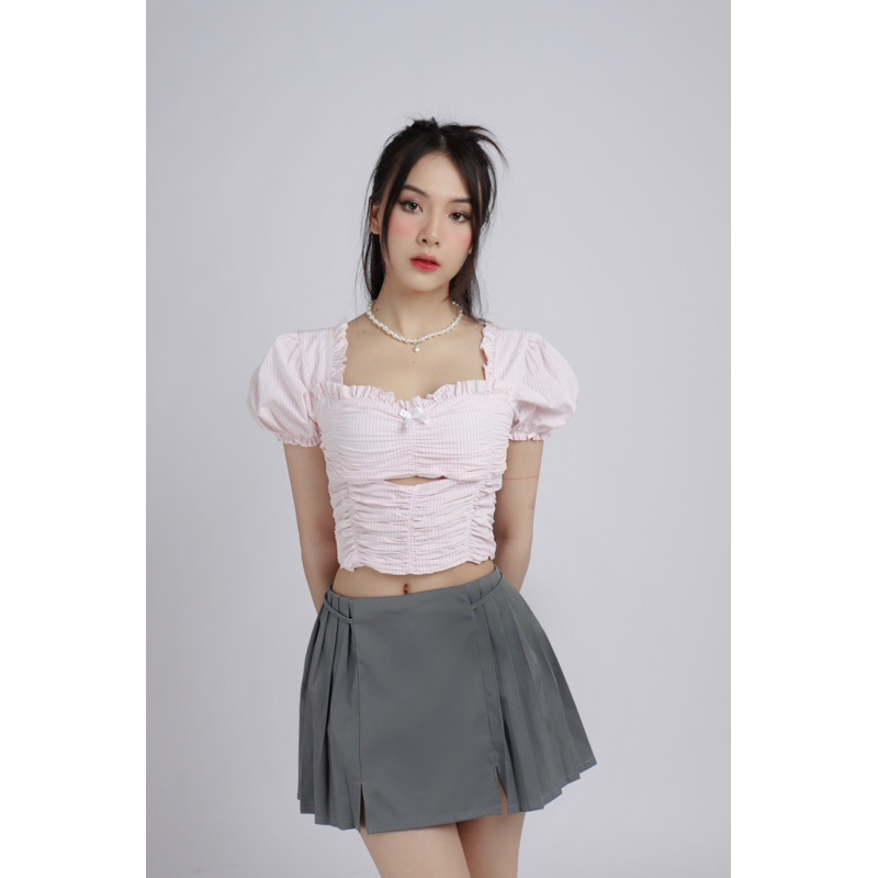 PLEATED SKIRT chân váy xếp ly y2k