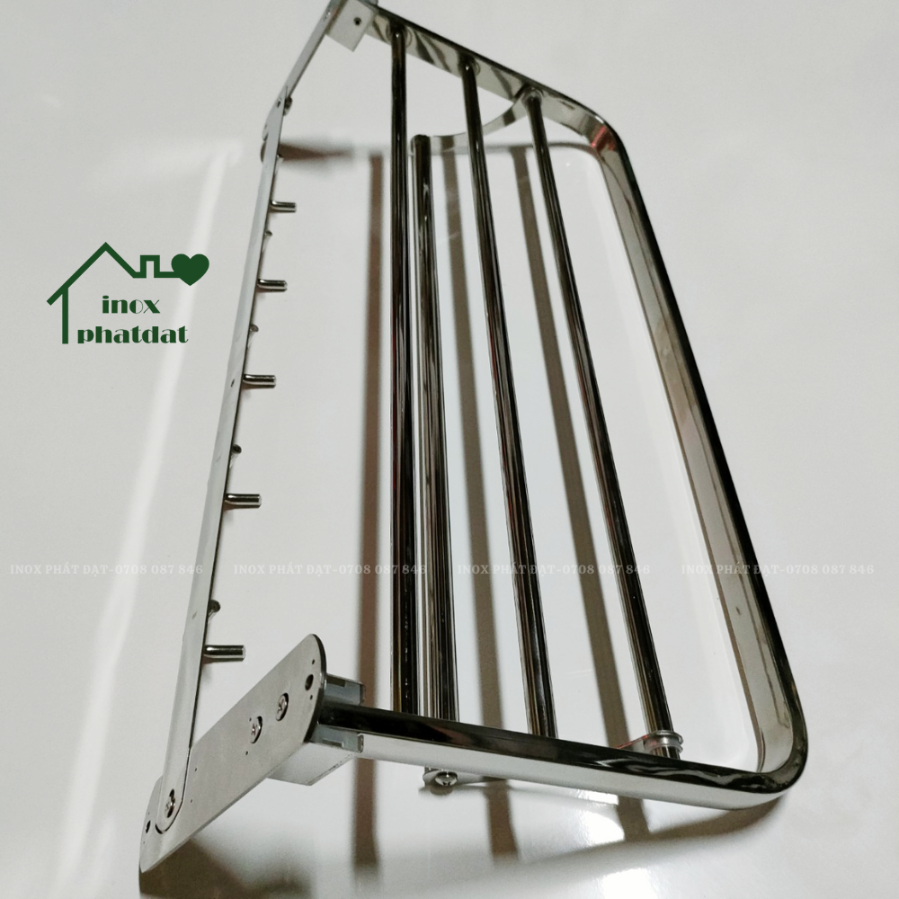 Máng khăn tầng đa năng Inox 304 PHÁT ĐẠT không rỉ sét, thanh treo khăn, giá móc khăn mặt nhà tắm, vắt khăn inox