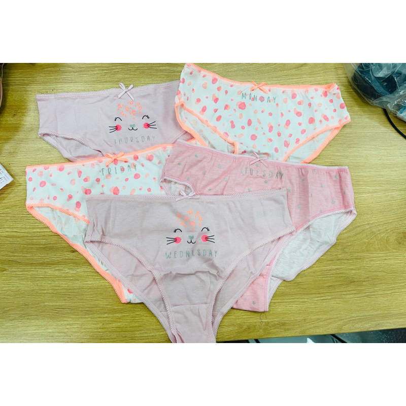 Set 5 quần chip rainbow unicorn size 10-11y Matalan_authentic UK