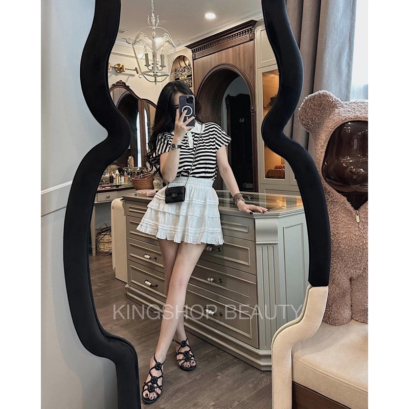 Áo Polo Cộc Tay Mix Váy Siêu Xinh L1