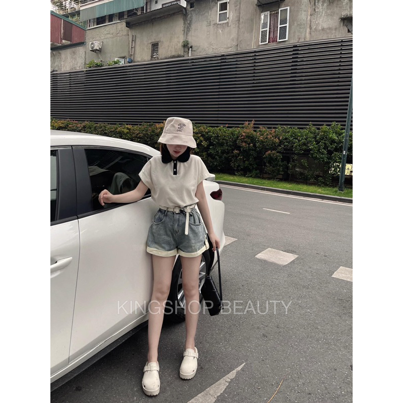 Áo Polo Cộc Tay Mix Váy Siêu Xinh L1