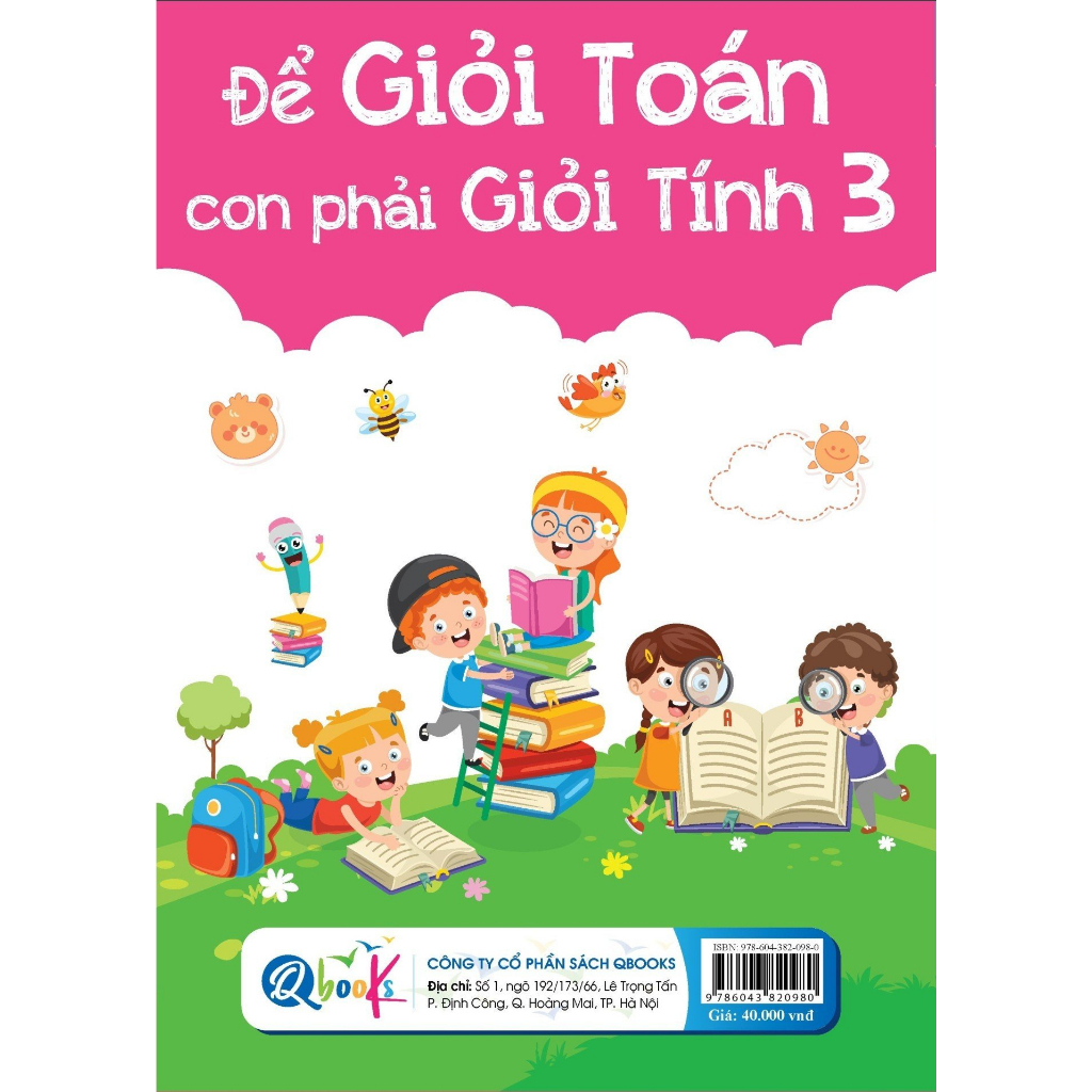 Sách - Để GIỎI TOÁN con phài GIỎI TÍNH 3 - Dành cho học sinh lớp 3 (1 cuốn)