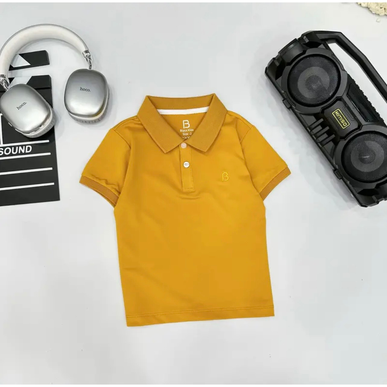 Áo Polo chất vải cá sấu thêu logo cách điệu A118 siêu mát cho bé trai và bé gái cân nặng từ 10 - 32kg