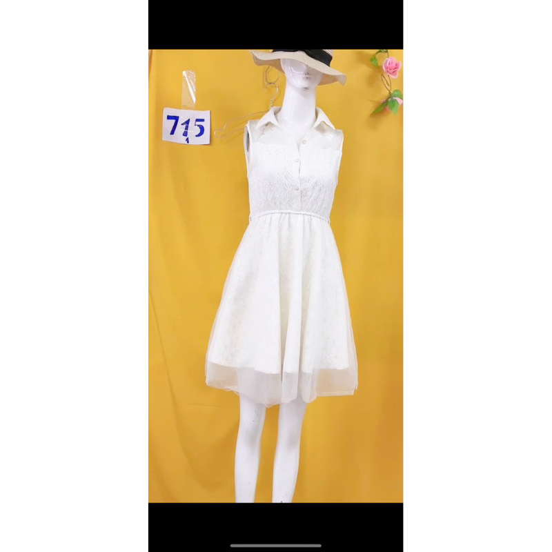 đầm trắng phối tiểu thư size S-M.S715
