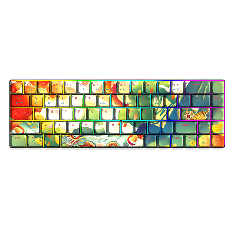 Bàn Phím Cơ Máy Tính Không Dây - Newmen GM680 - Jungle Dual Mode  - Hàng Chính Hãng