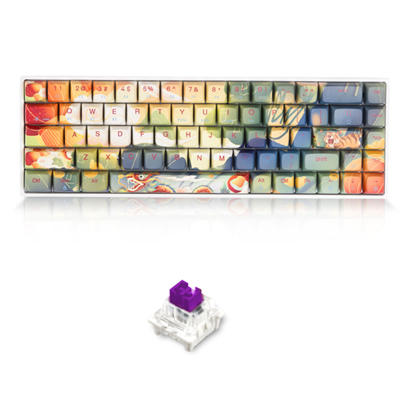 Bàn Phím Cơ Máy Tính Không Dây - Newmen GM680 - Jungle Dual Mode  - Hàng Chính Hãng