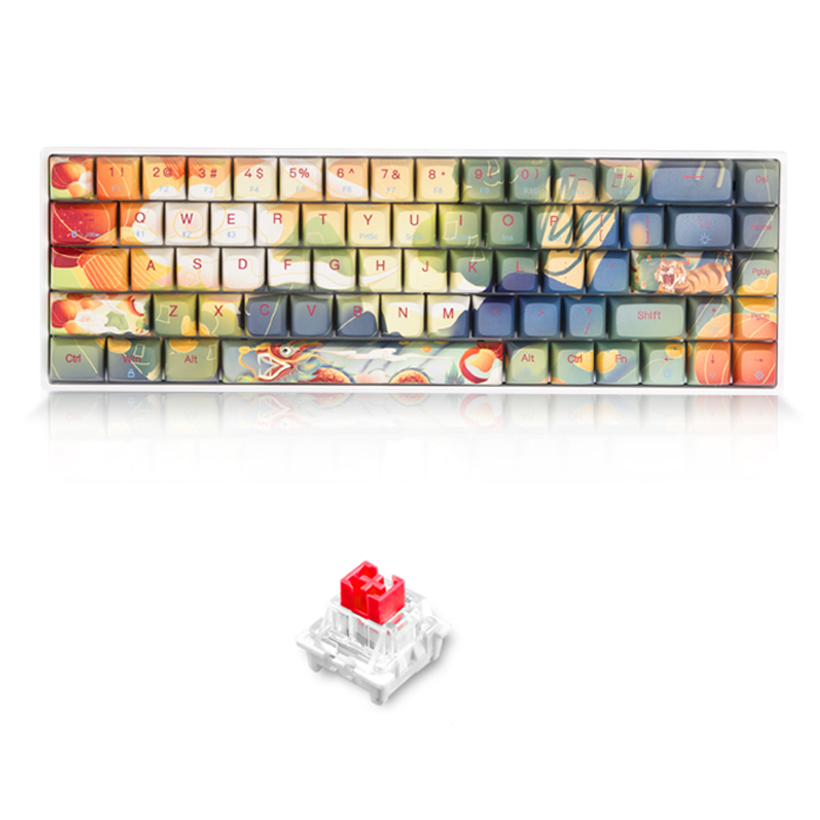 Bàn Phím Cơ Máy Tính Không Dây - Newmen GM680 - Jungle Dual Mode  - Hàng Chính Hãng