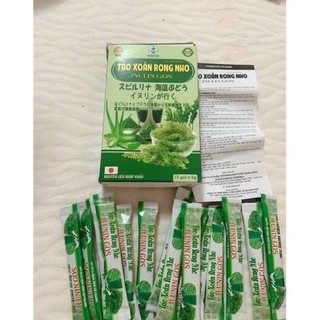 [MS040] Combo 4 Hộp Bột Tảo Xoắn Rong Nho_Hộp 15 Gói
