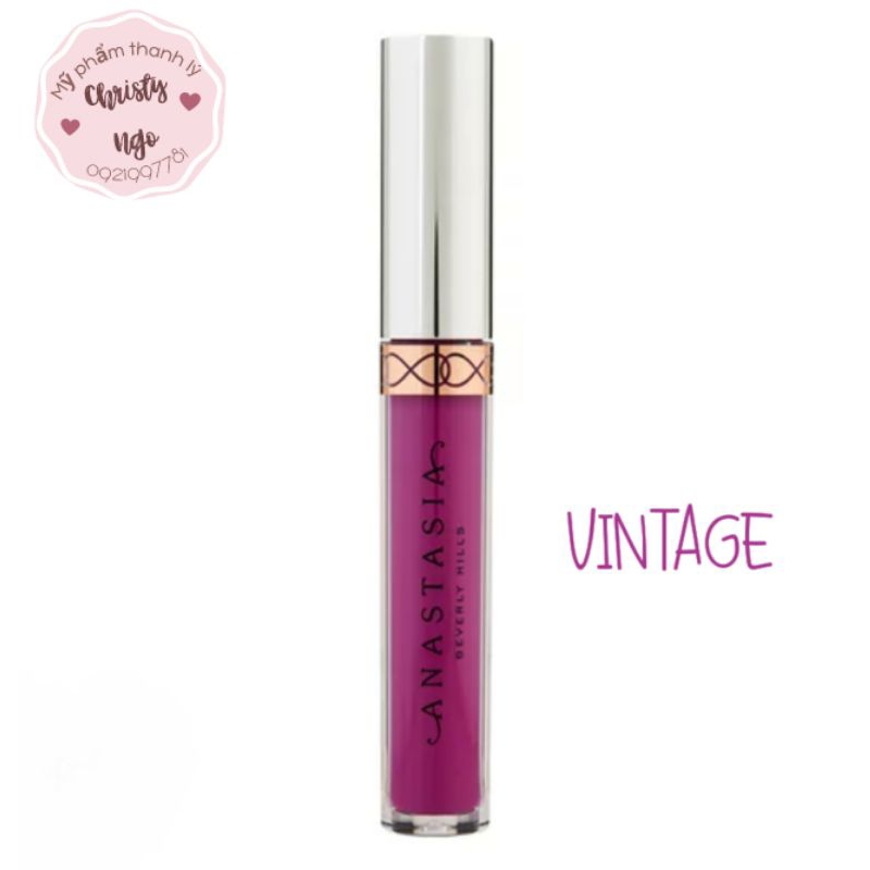 SALE OFF SON KEM LÌ ANASTASIA MÀU VINTAGE TÍM THỦY CHUNG