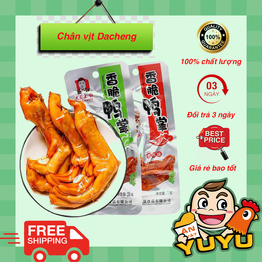 Sỉ 1 bịch 30 chiếc Chân vịt dacheng cay ít - chân gà chân vịt không cay