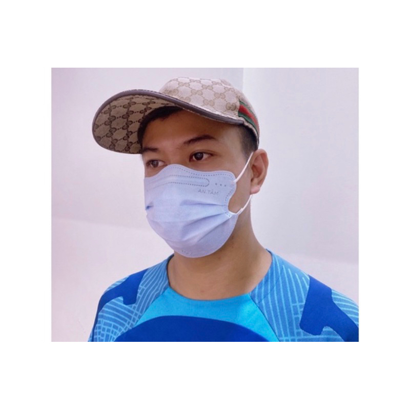 Bịch 10 cái Khẩu Trang con Cua hiệu An Tâm 4 lớp giấy kháng khuẩn