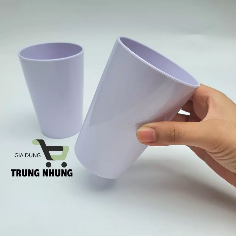 Cốc nhựa phíp màu trắng, cốc nhựa dành cho quán ăn nhà hàng sang chảnh