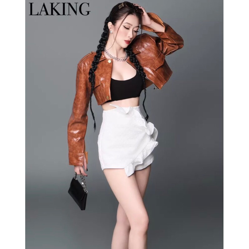 Pass áo khoác da Laking Sz S