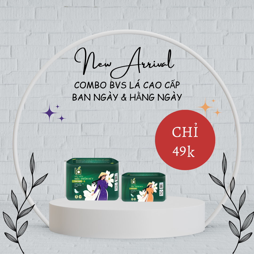 Combo BVS Lá cao cấp Ban ngày 240mm có cánh 8 miếng và BVS Lá cao cấp Hằng ngày 180mm có cánh 20 miếng