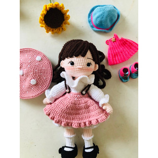 (có  sẵn) Búp bê nấm 28-30cm-Búp bê len