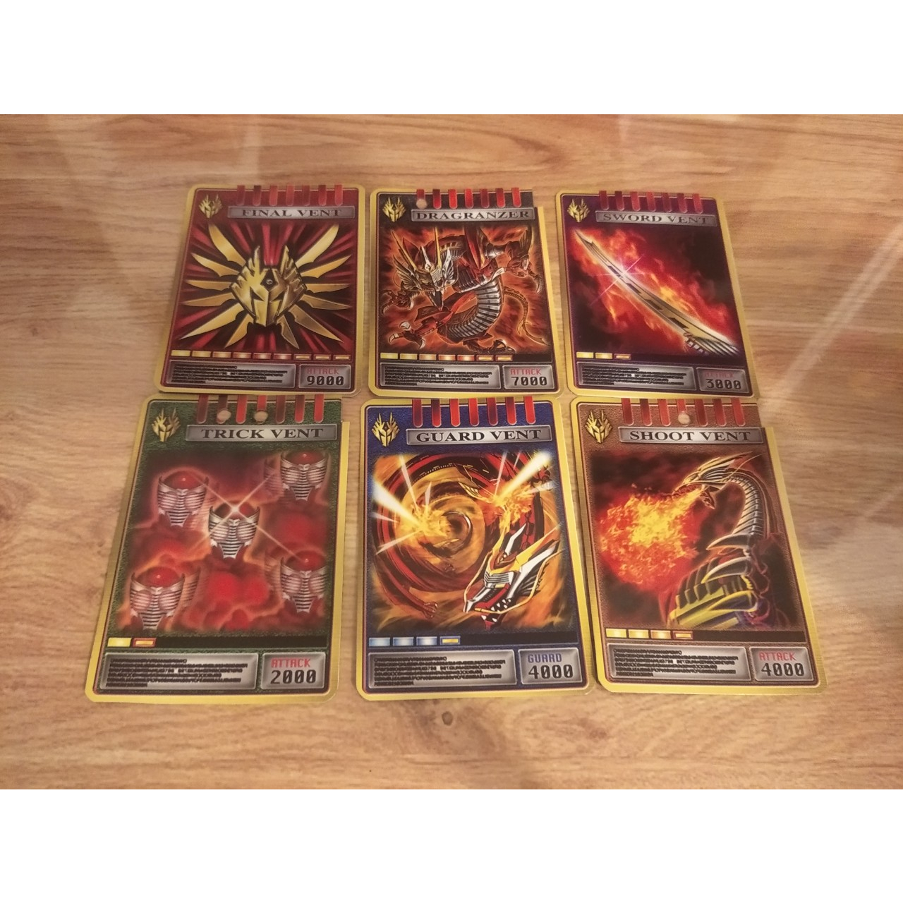 Đồ chơi Advent Cards Set card 6 lá Ryuki Survive In dx đọc được của series phim Siêu nhân Kamen rider Ryuki