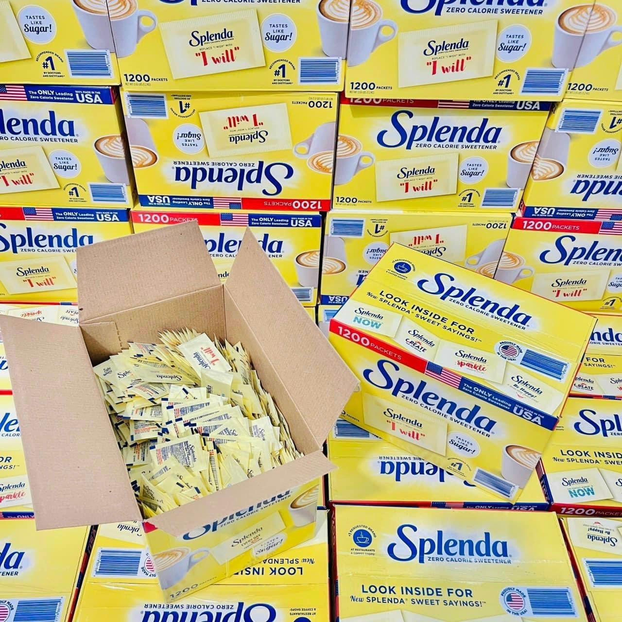 100 gói Đường ăn kiêng Splenda Mỹ gói nhỏ 1gram