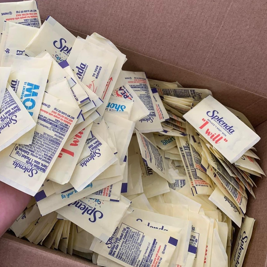 100 gói Đường ăn kiêng Splenda Mỹ gói nhỏ 1gram