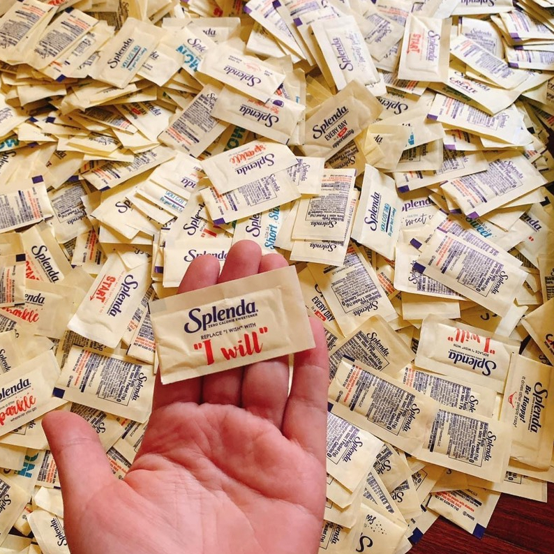 100 gói Đường ăn kiêng Splenda Mỹ gói nhỏ 1gram