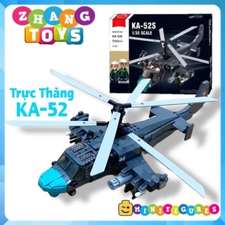 Đồ chơi xếp hình trực thăng KA-52 lắp ráp gồm 913 mảnh ghép Minifigures Sluban M38-1138