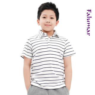Áo polo bé trai kẻ sọc FALUMAR chất vải cotton thoáng mát mềm mại