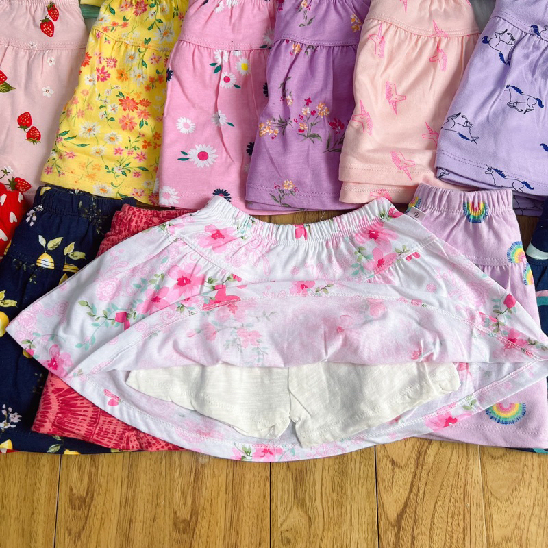 Chân váy bé gái có chíp bên trong từ vải cotton xuất dư cho bé gái từ 10-30kg, mềm kín bao mát