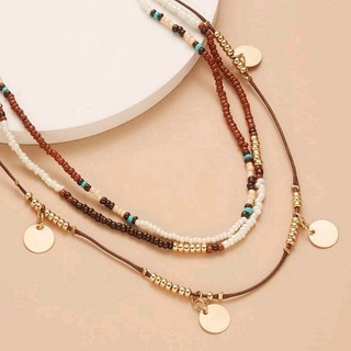 Vòng Cổ Xâu Chuỗi Hạt Cườm Màu Sắc Phong Cách Boho, Hippie, Vintage Thời Trang