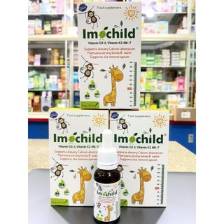Imochild bổ sung Vitamin D3 K2MK7 có chứa DHA giúp con hấp thụ canxi, phát triển trí não