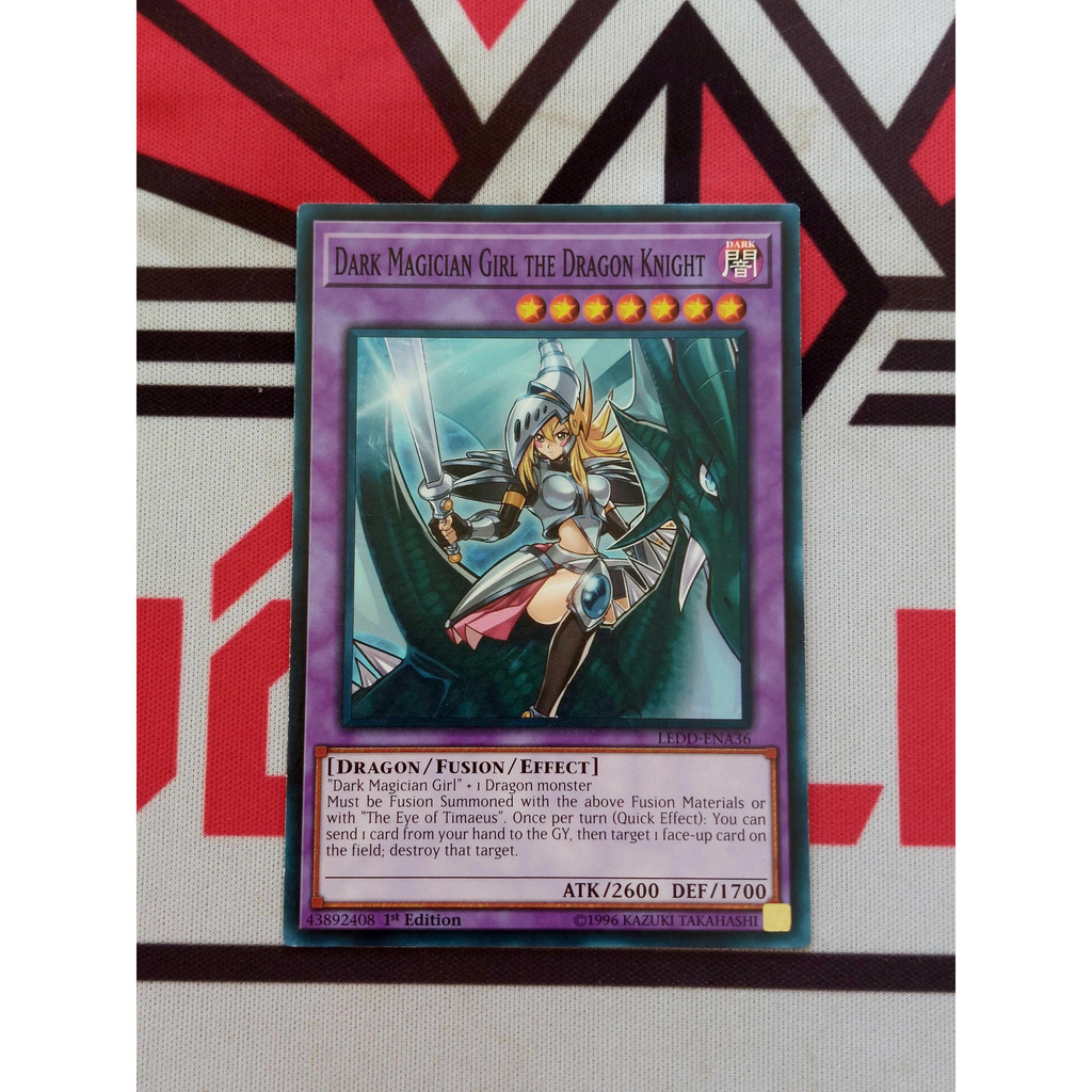 Thẻ Bài Mint90 Yugioh Monster Dark Magician Girl the Dragon Knight - LEDD-ENA36 - Common