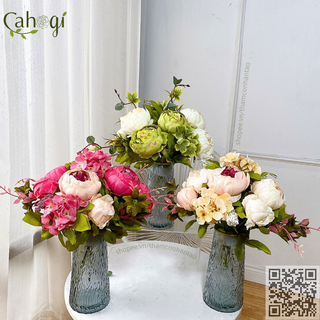 Hoa Giả - Chùm Mẫu Đơn Cỡ Lớn Cao Cấp