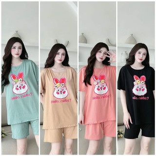 Đồ bầu mặc nhà - bộ bầu sau sinh chất đũi hàn phối ren ở ngực thời trang