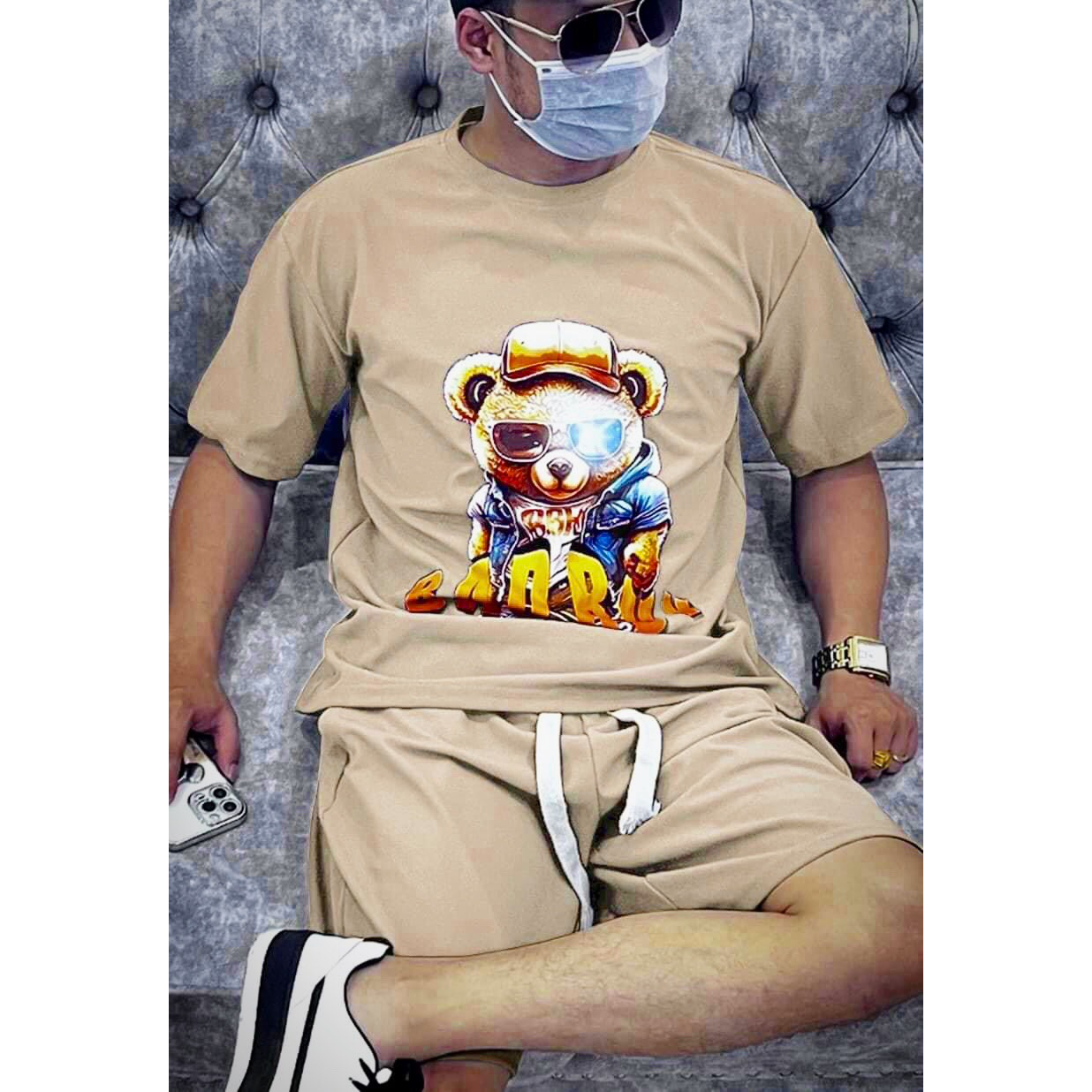 Đồ Bộ Nam Chất Vải Cotton Cao Cấp Oversize Thoáng Mát, Bộ Quần Áo Thể Thao Mùa Hè Phong Cách