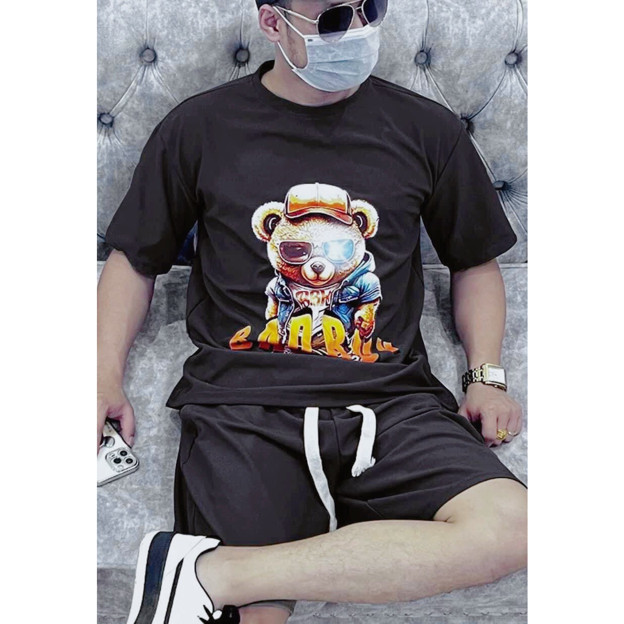 Đồ Bộ Nam Chất Vải Cotton Cao Cấp Oversize Thoáng Mát, Bộ Quần Áo Thể Thao Mùa Hè Phong Cách