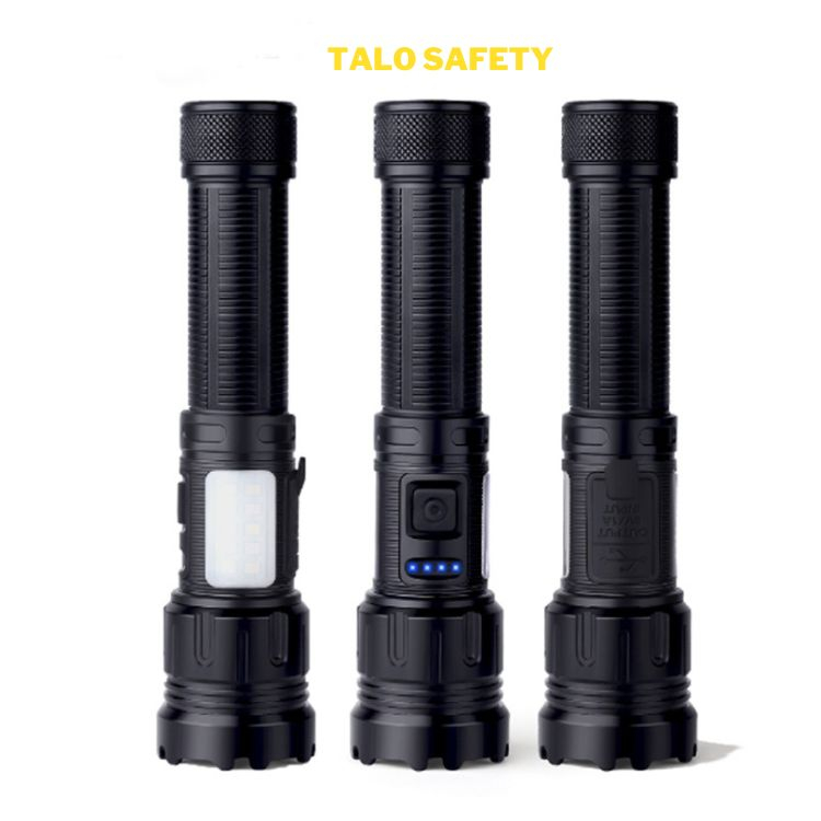 Đèn pin siêu sáng chip led laser tâm tròn cho ánh sáng gom, sử dụng pin 18650, MÃ 13