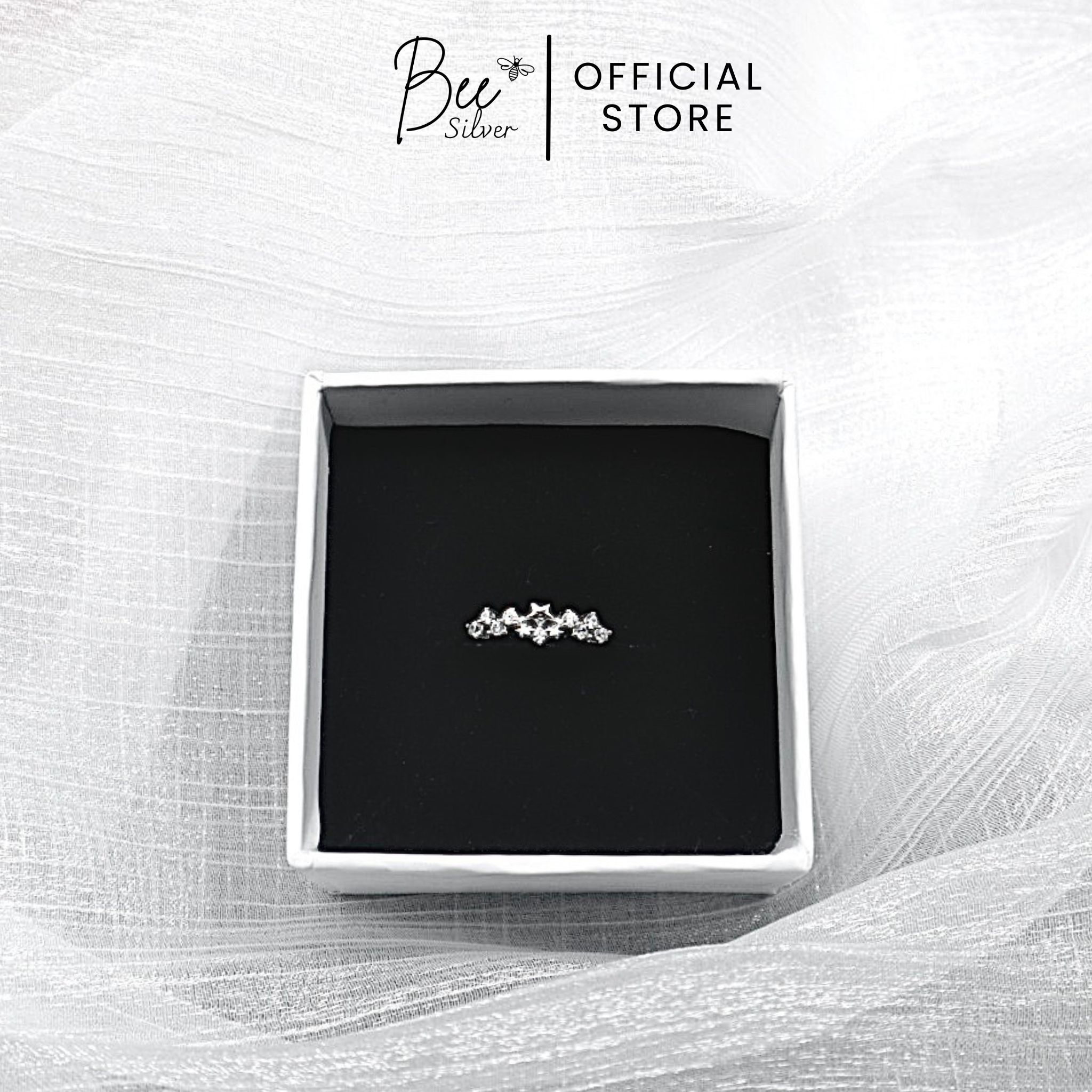 Nhẫn bạc nữ Bee Silver hình ngôi sao lấp lánh xinh xắn Stella Ring