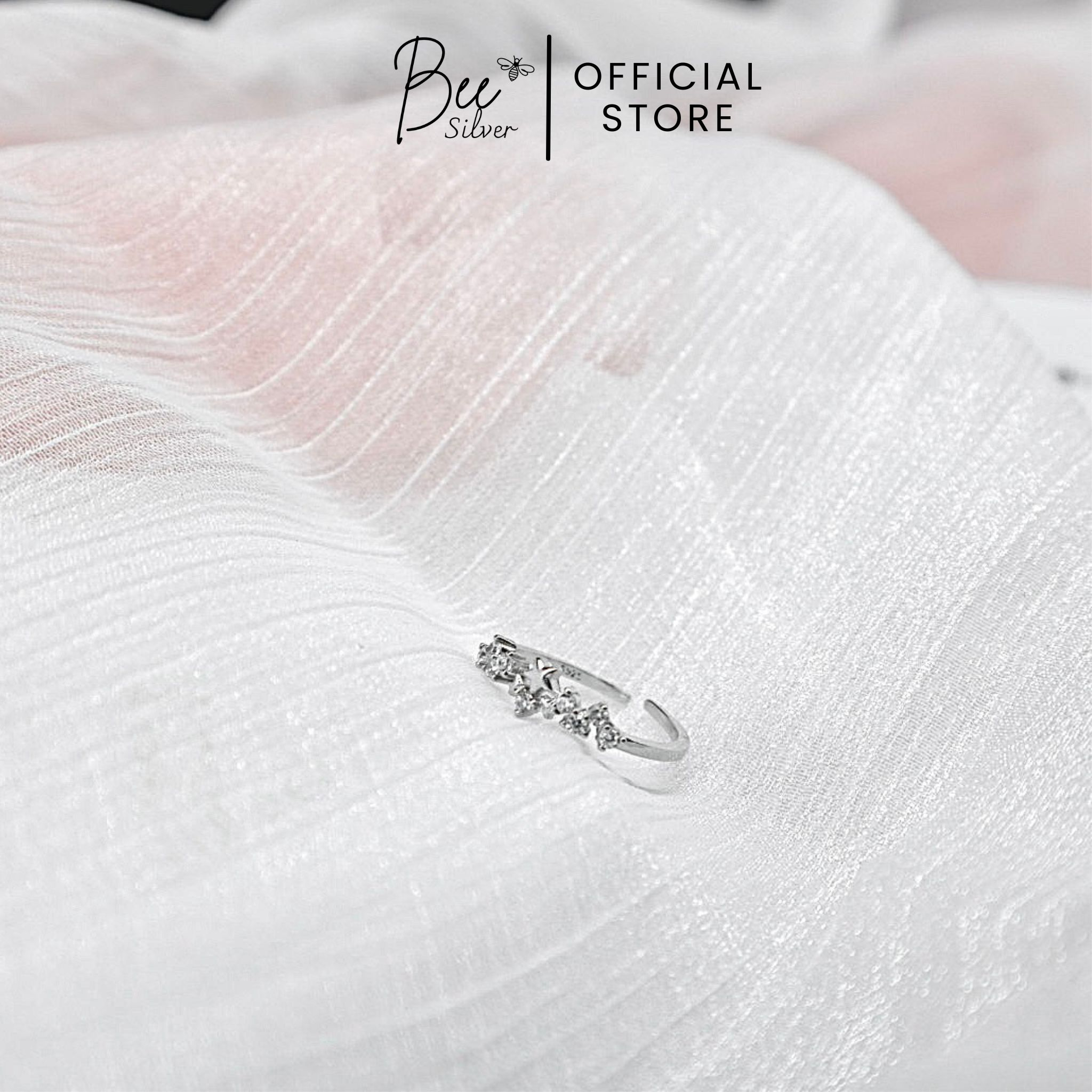 Nhẫn bạc nữ Bee Silver hình ngôi sao lấp lánh xinh xắn Stella Ring