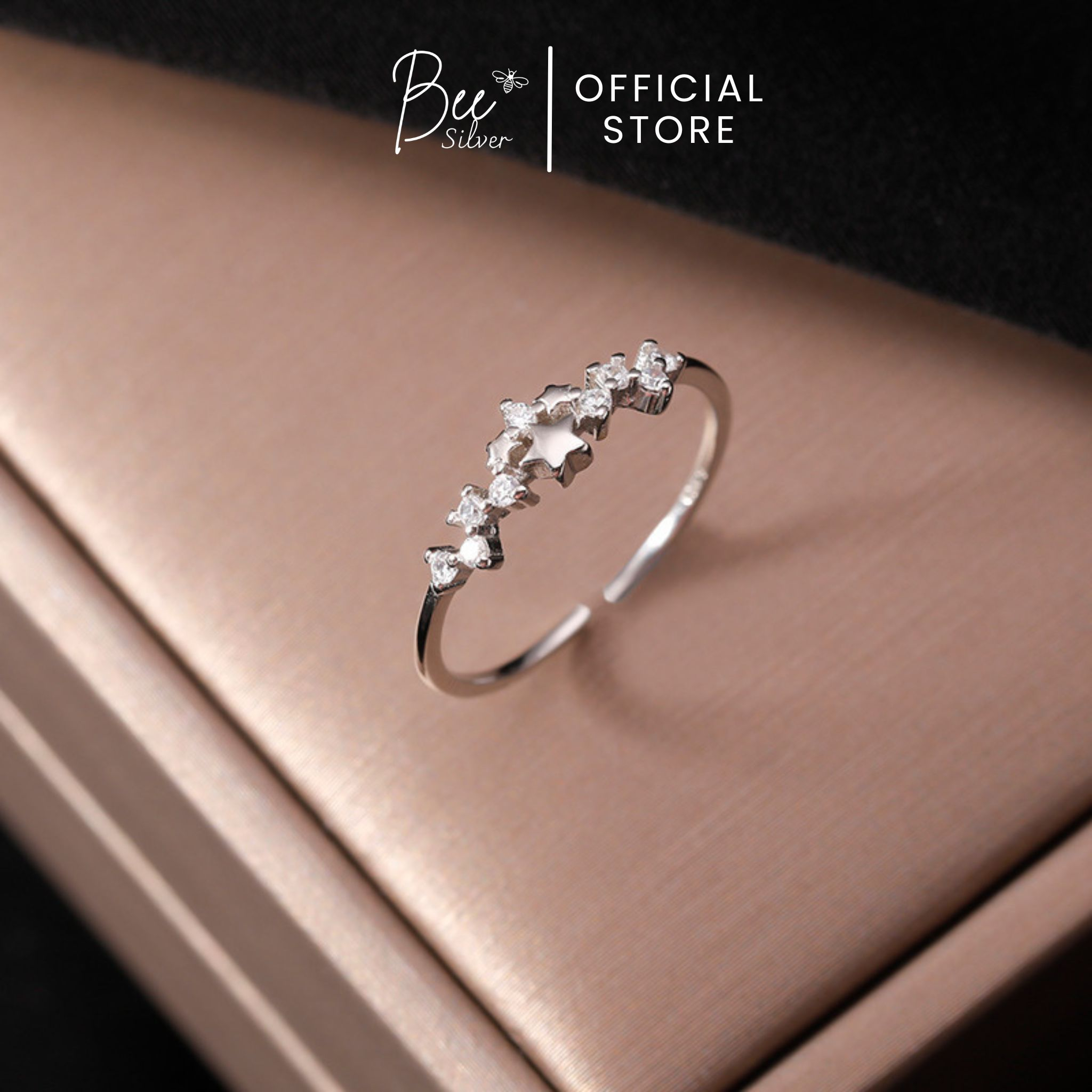 Nhẫn bạc nữ Bee Silver hình ngôi sao lấp lánh xinh xắn Stella Ring