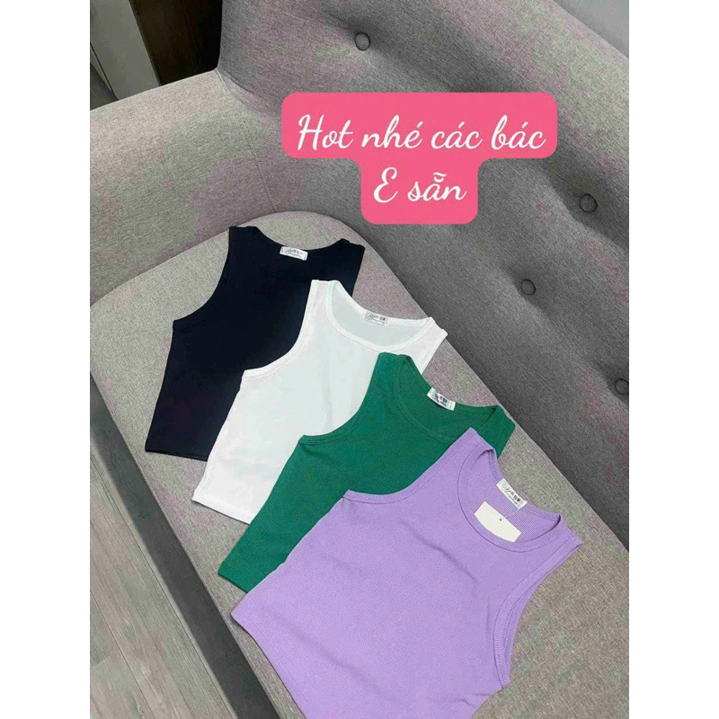 Set Combo 4 Áo 3 Lỗ Trơn Chất Tăm Co Dãn, Áo 3 Lỗ Nữ Dáng Ôm (Tím,xanh,đen,trắng)