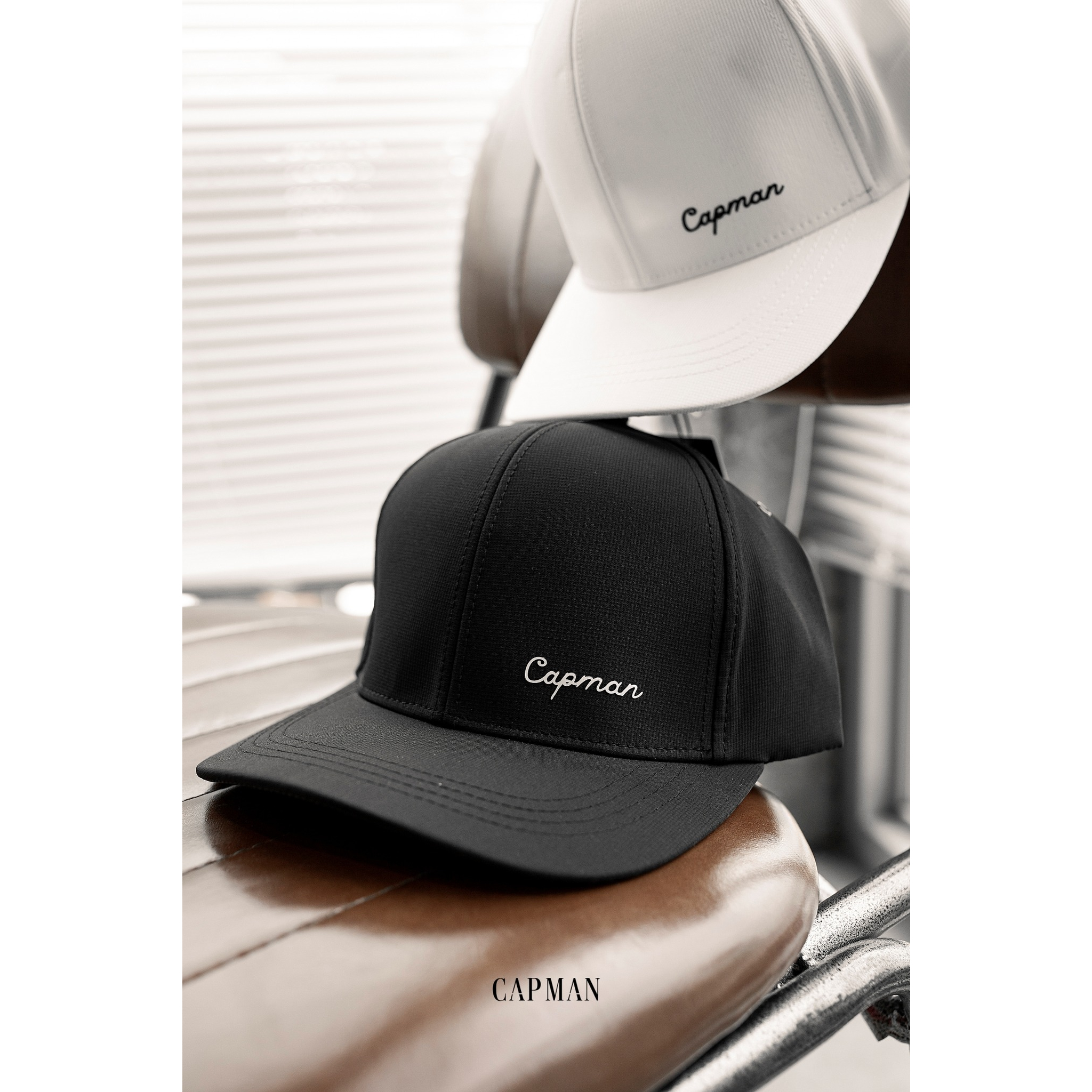 Mũ lưỡi trai thể thao màu đen CAPMAN CM146