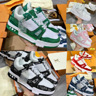 ✅[ Full Box + Bill 🌺] Giày LV sneaker Xanh than, Xanh Lá, Nâu, Giầy thể thao LV các màu mới nhất hot trend 2022