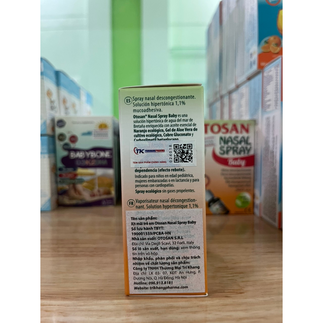 Dung dịch xit mũi trẻ em Otosan Nasal Spray Baby