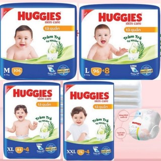 Mới! tã quần huggies skincare mega jumbo siêu mỏng m106,l104,xl88,xxl80