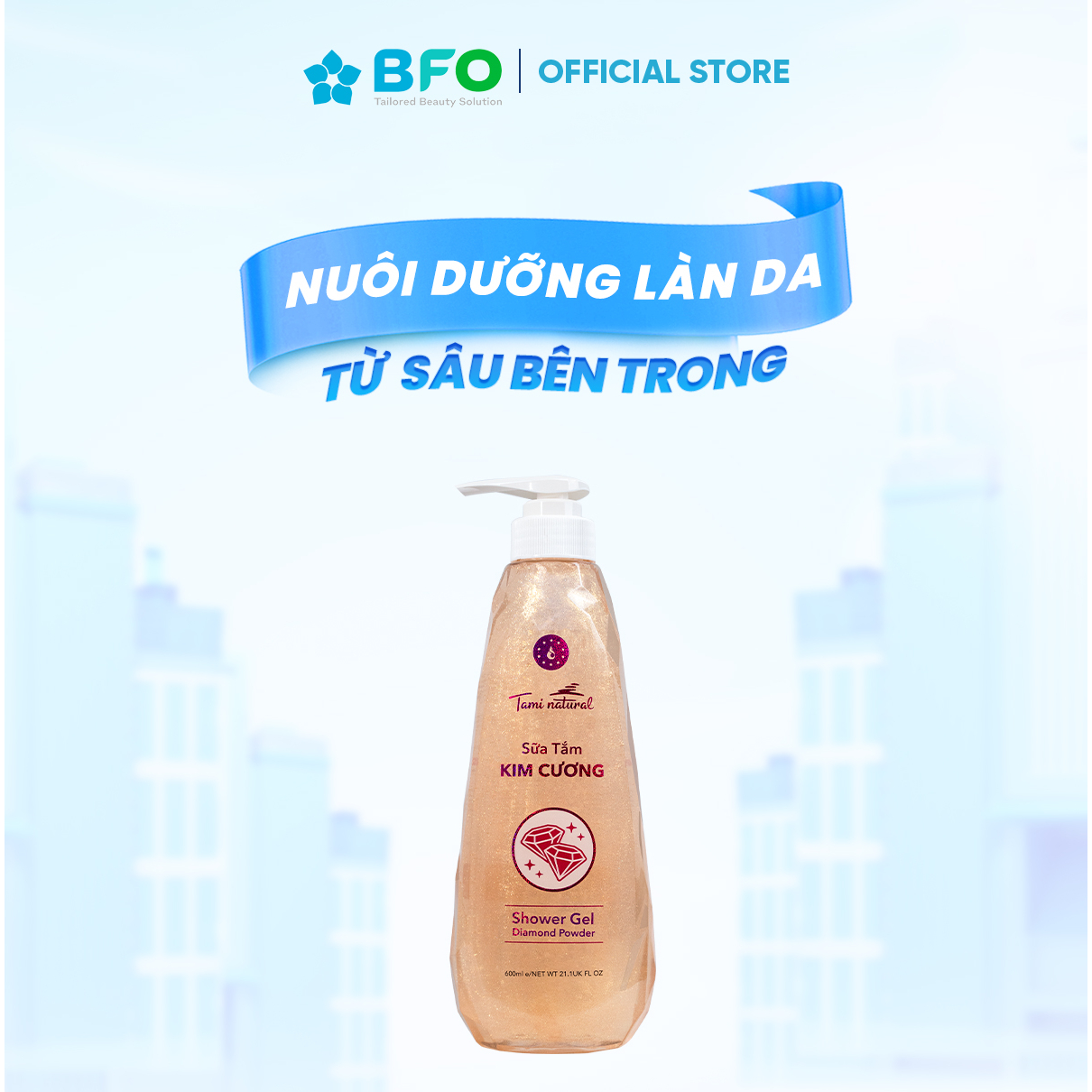 Sữa Tắm Kim Cương Tami Natural Dung Tích 600ml