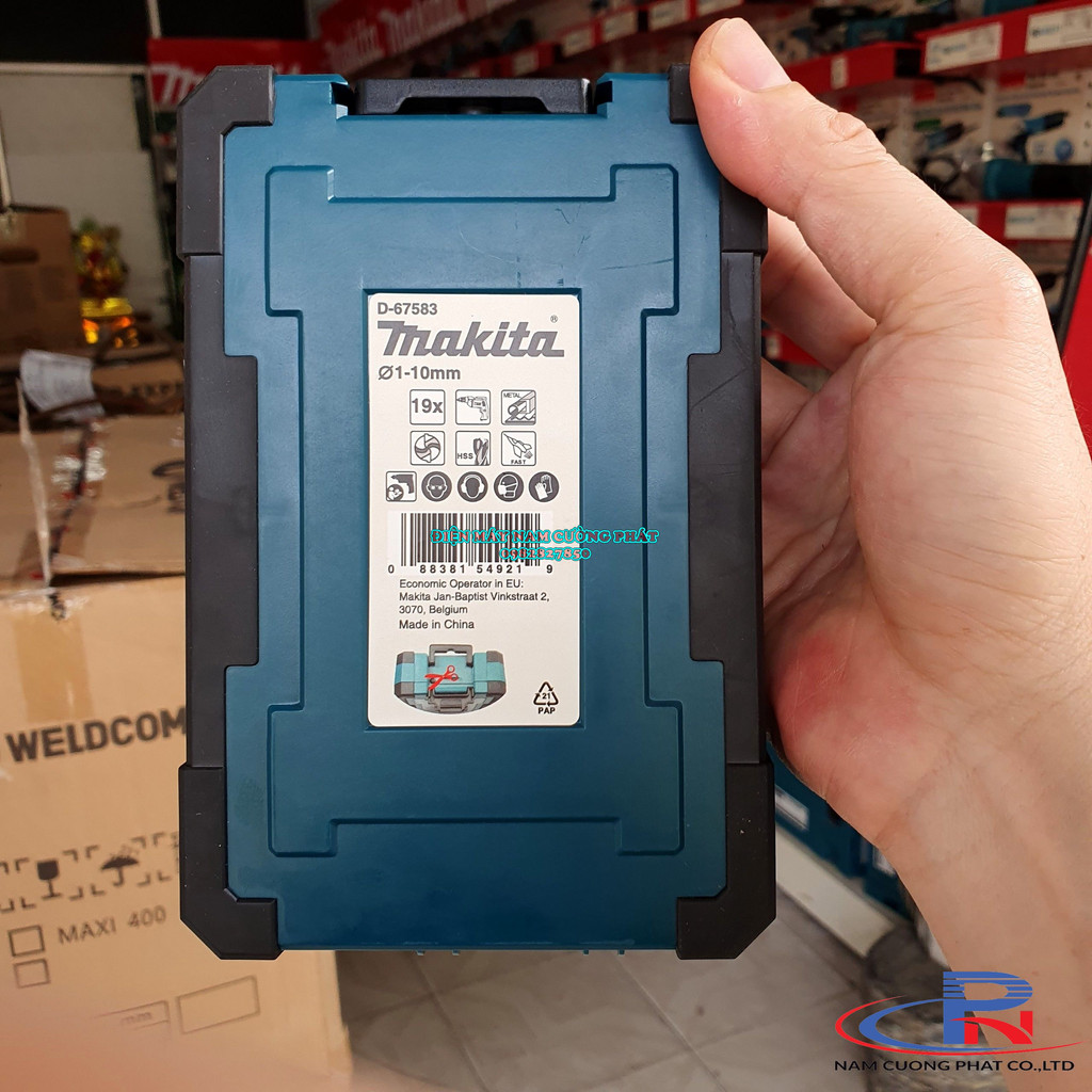 Bộ mũi khoan kim loại gồm 19 chi tiết Makita D-67583